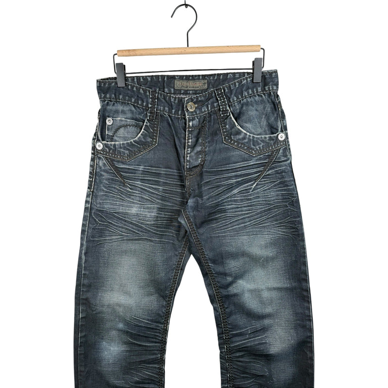 Vintage Gov Faded Whiskering Denim Jeans