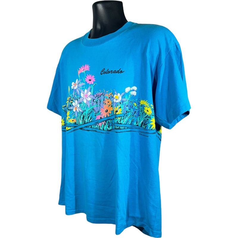 Vintage Colorado Flowers Tee 90s