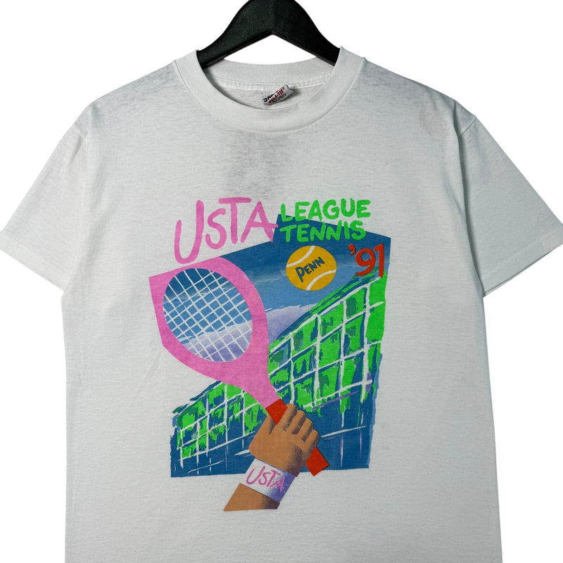 Vintage USTA League Tennis Tee 1991