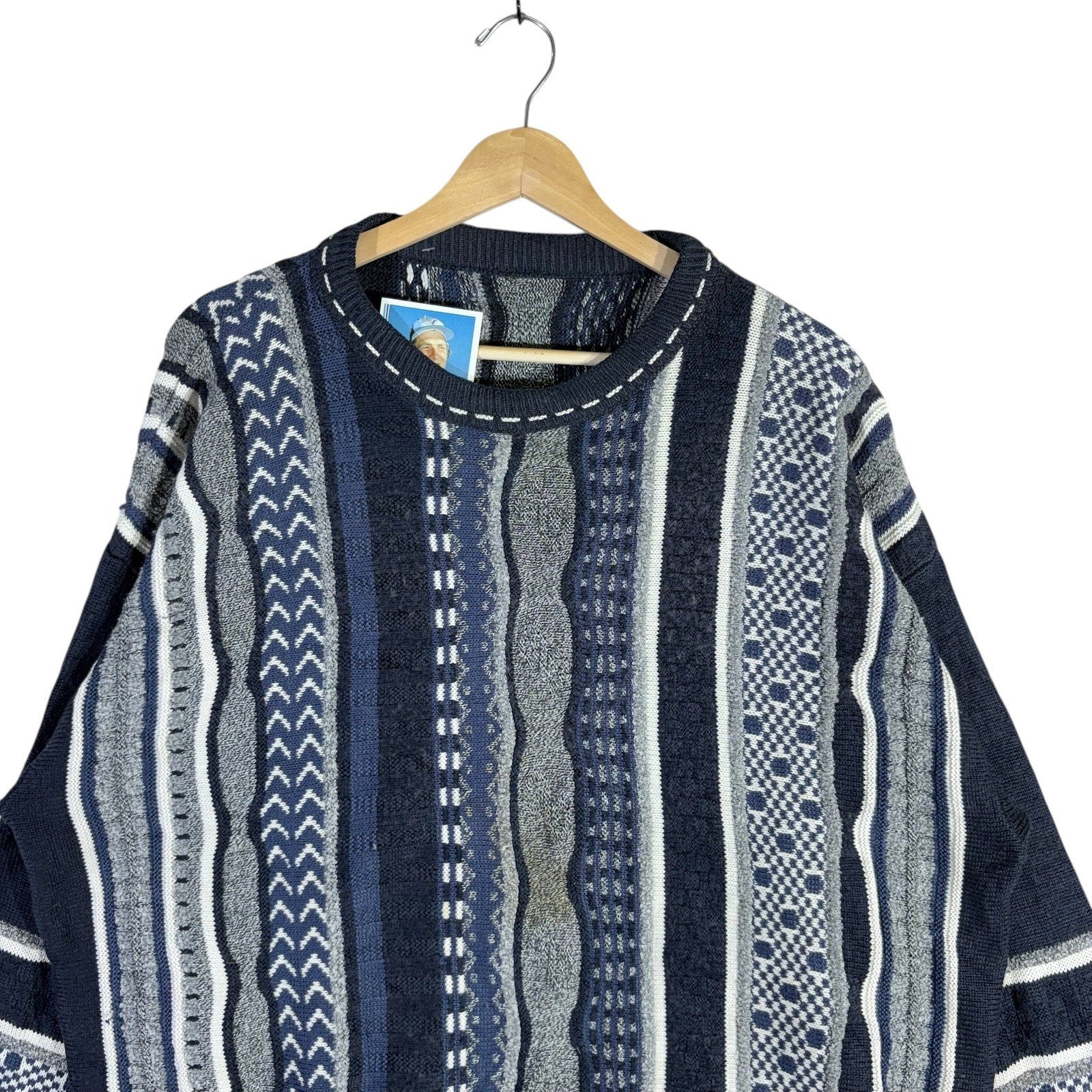 Vintage Patterned Knit Sweater