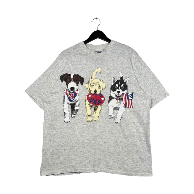 Vintage Patriotic USA Puppies Cute T-Shirt