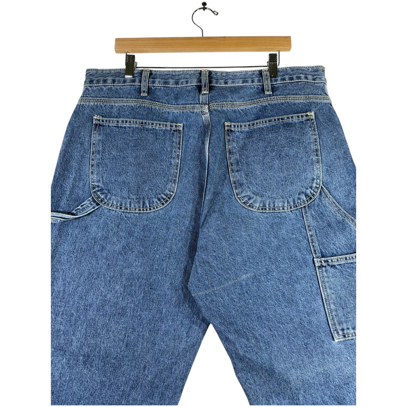 Vintage Tara By Motion Patchwork Denim Cut & Sew Carpenter Shorts 38