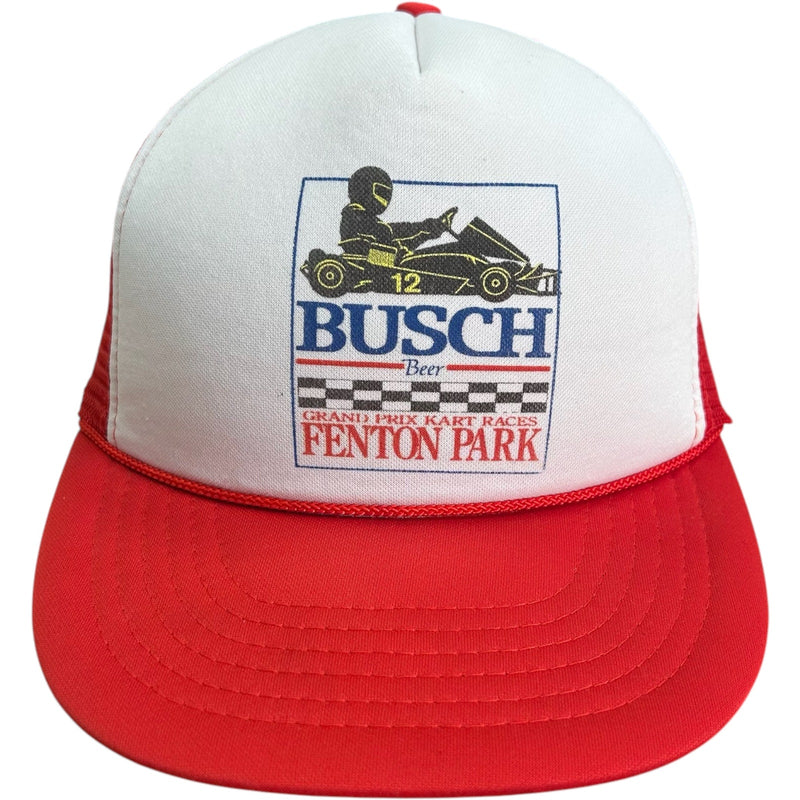 Vintage Grand Prix Kart Races Busch Beer Trucker Promo Snapback Hat