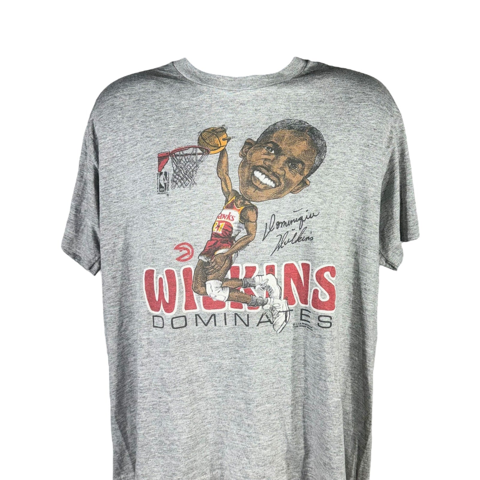 Vintage Dominique Wilkins Atlanta Hawks Caricature Tee