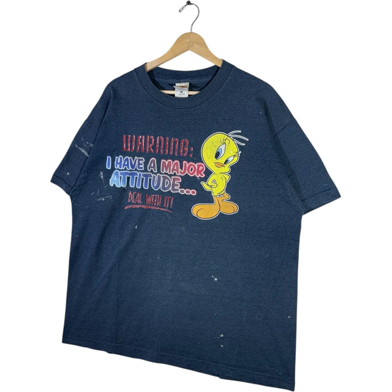 Vintage Warning I Have A Major Attitude Tweety Bird Tee