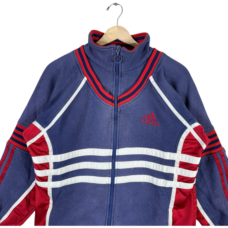 Vintage Adidas Striped Full Zip Track Jacket