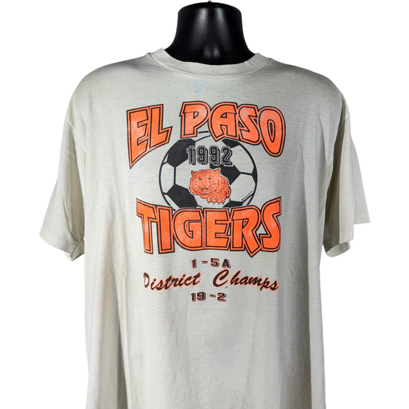 Vintage El Paso Tigers District Champs Soccer Tee 1992