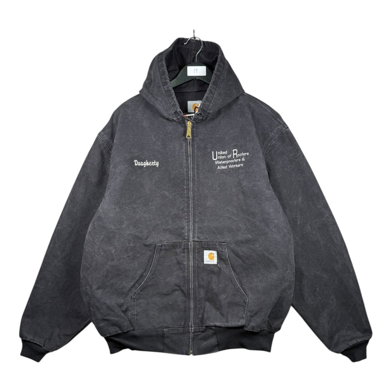 Vintage Carhartt Active Cedar Rapids LA Full Zip Hoodie