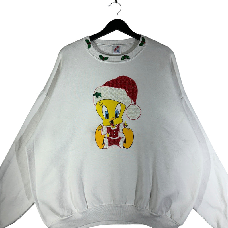 Vintage Christmas Tweety Bird Sparkly Crewneck