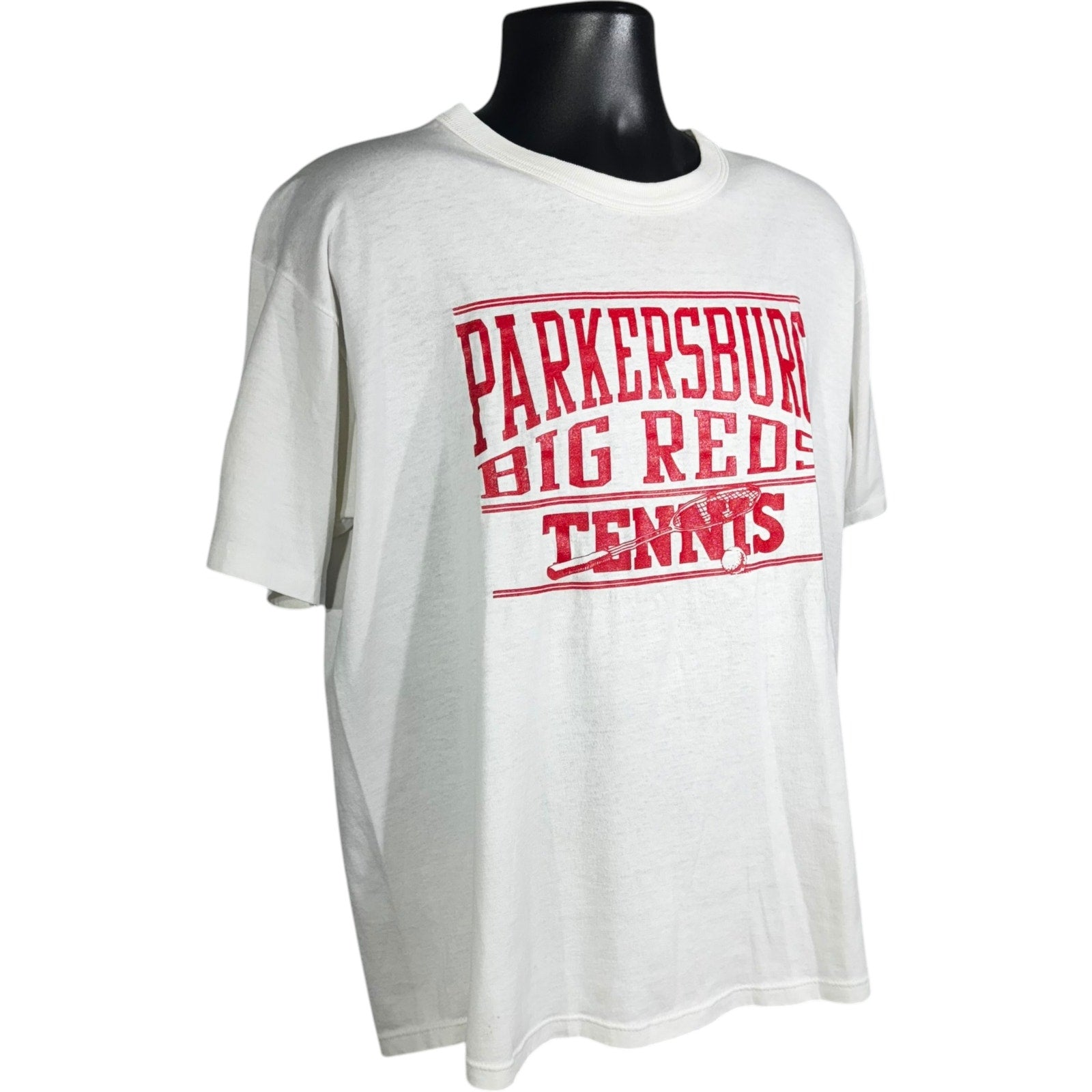 Vintage Russell Parkersburg Big Reds Tennis Spellout Tee 90s