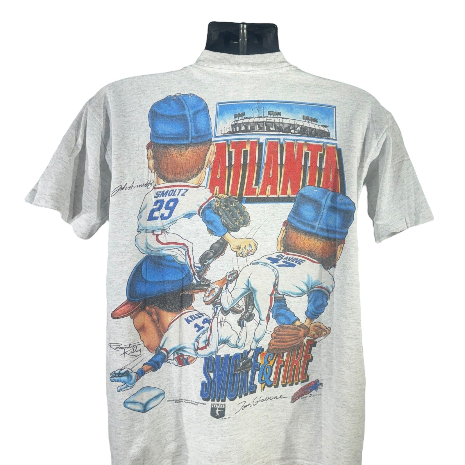 Vintage Atlanta Braves "Smoke & Fire" Caricature Tee