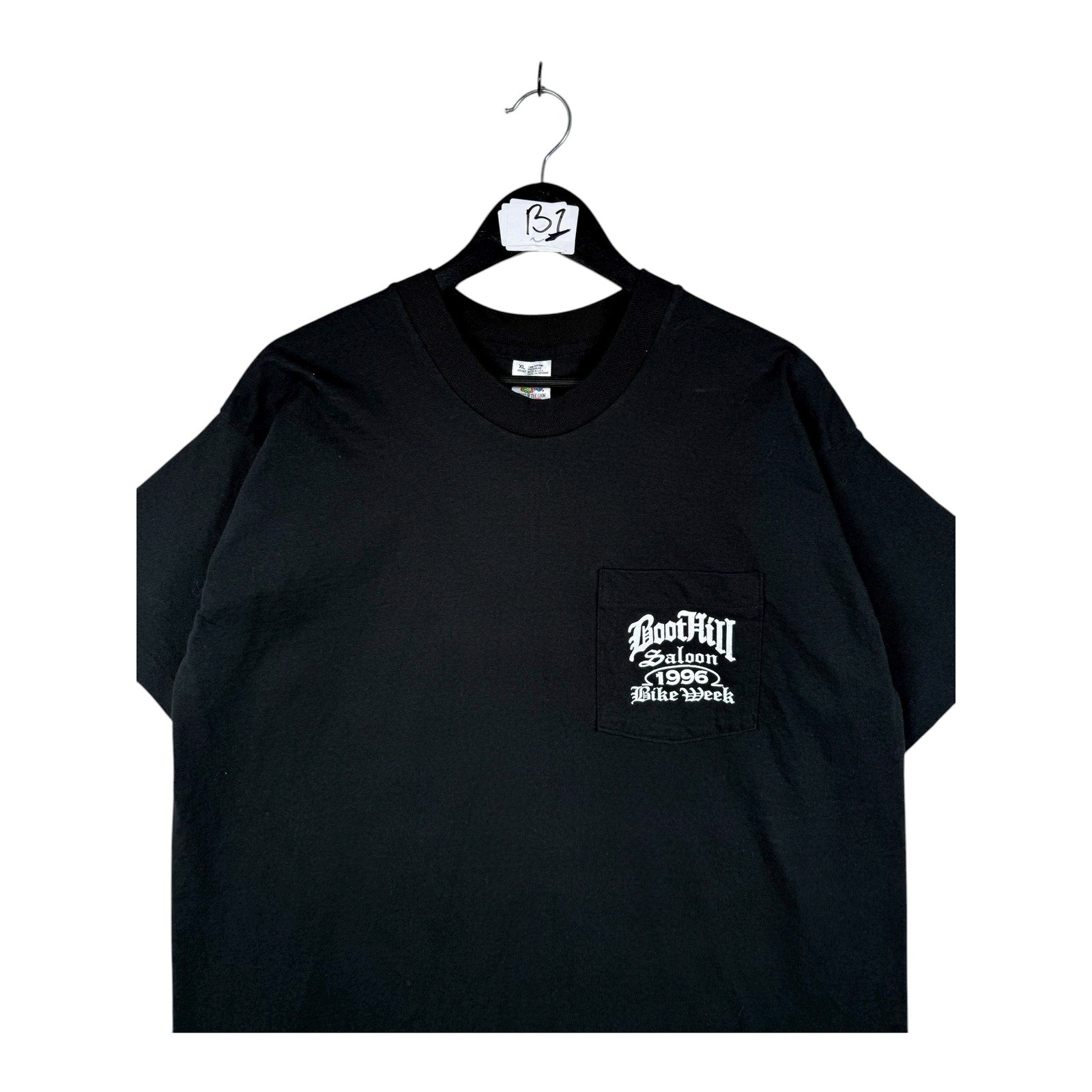 Vintage Boot Hill Saloon 1996 Bike Week Daytona Beach Pocket T-Shirt