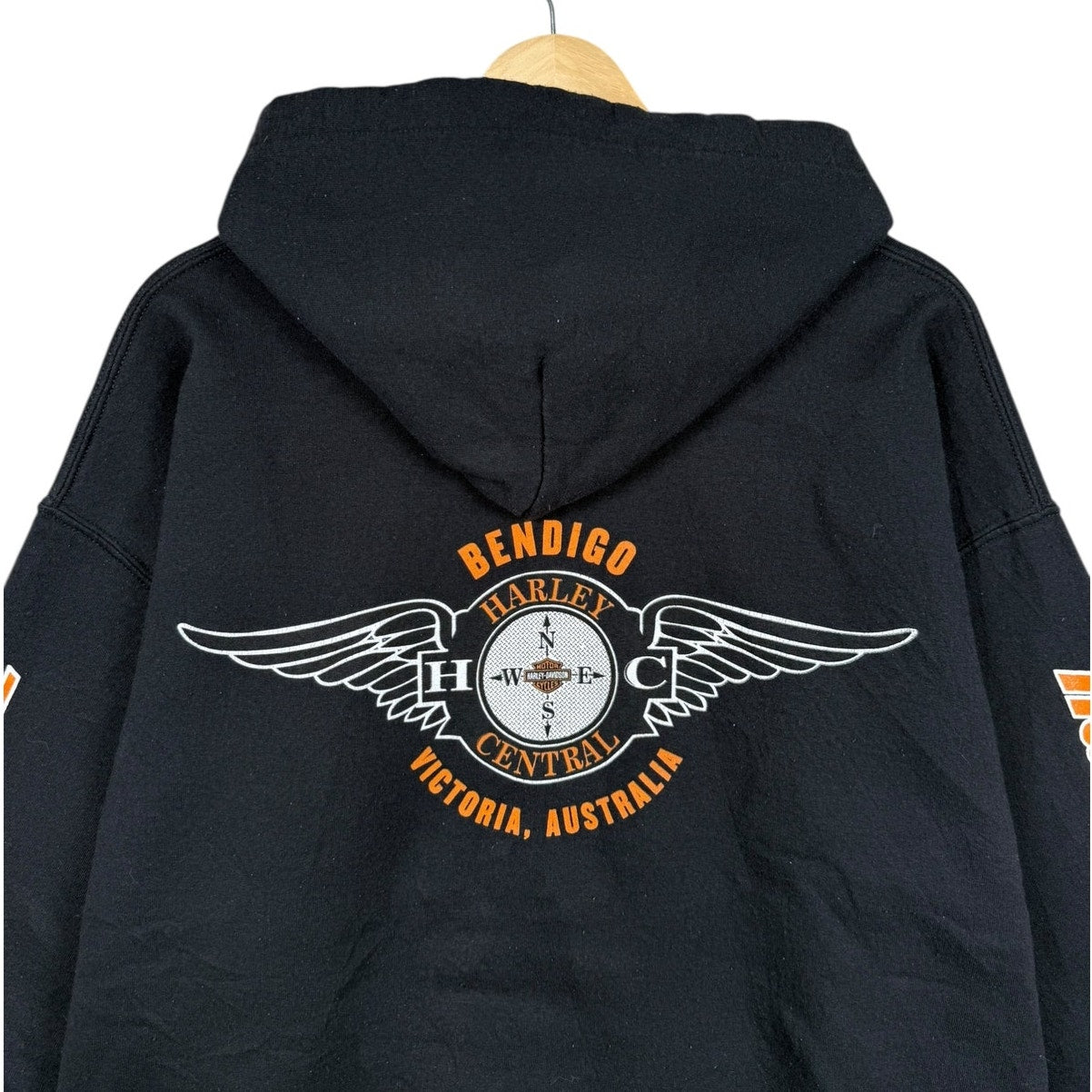 Vintage Harley Davidson Bendigo Australia Graphic Hoodie