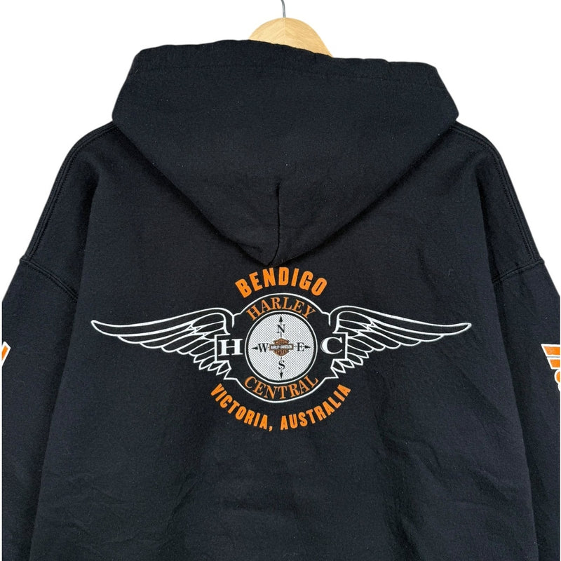 Vintage Harley Davidson Bendigo Australia Graphic Hoodie