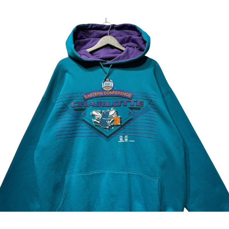 Vintage Charlotte Hornets Spellout Logo NBA Hoodie