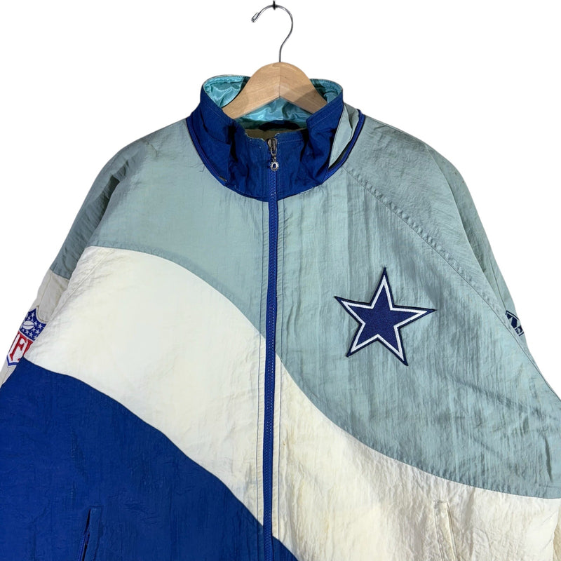 Vintage Dallas Cowboys Logo Spellout NFL Puffer Jacket