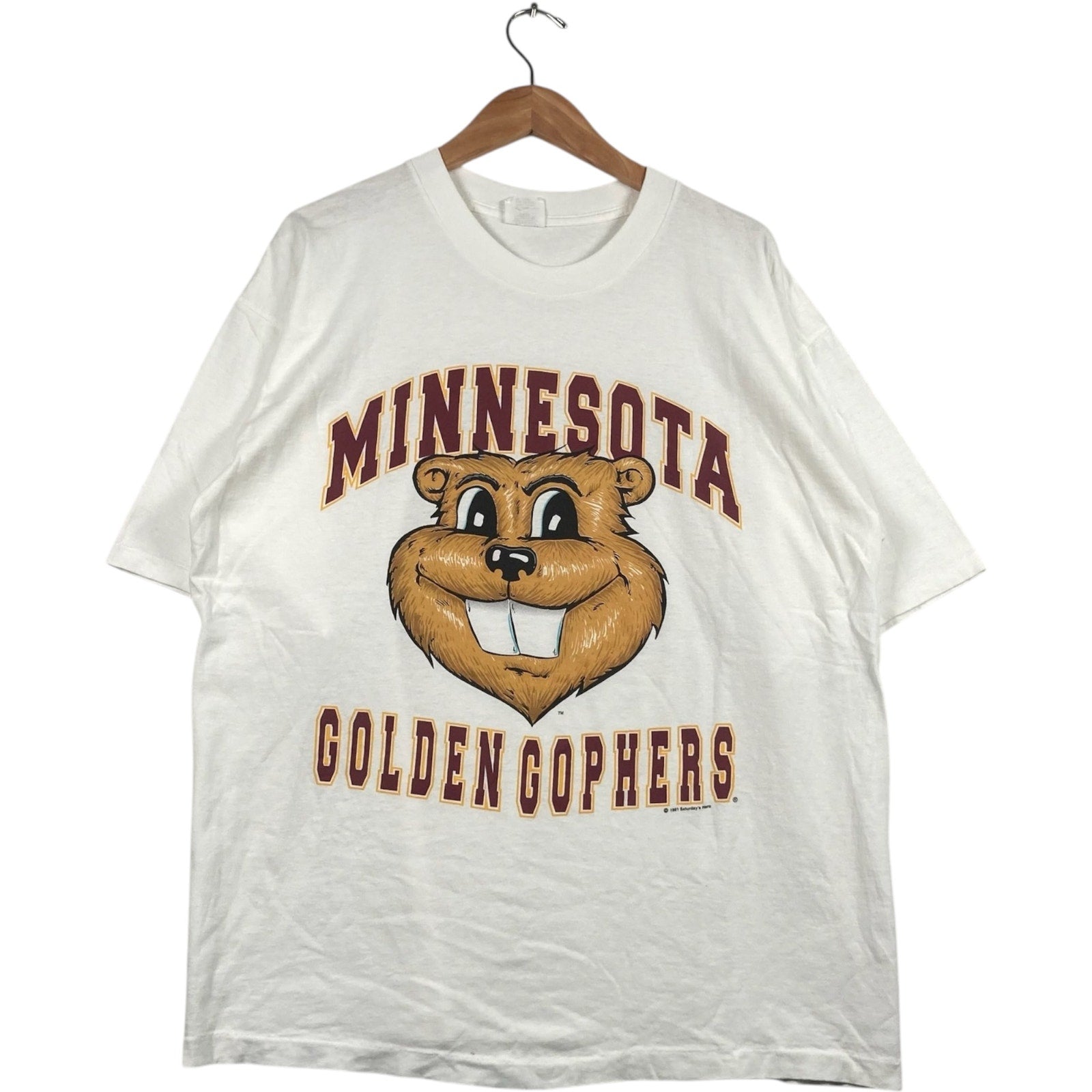 Vintage University Of Minnesota Golden Gophers Tee 1991