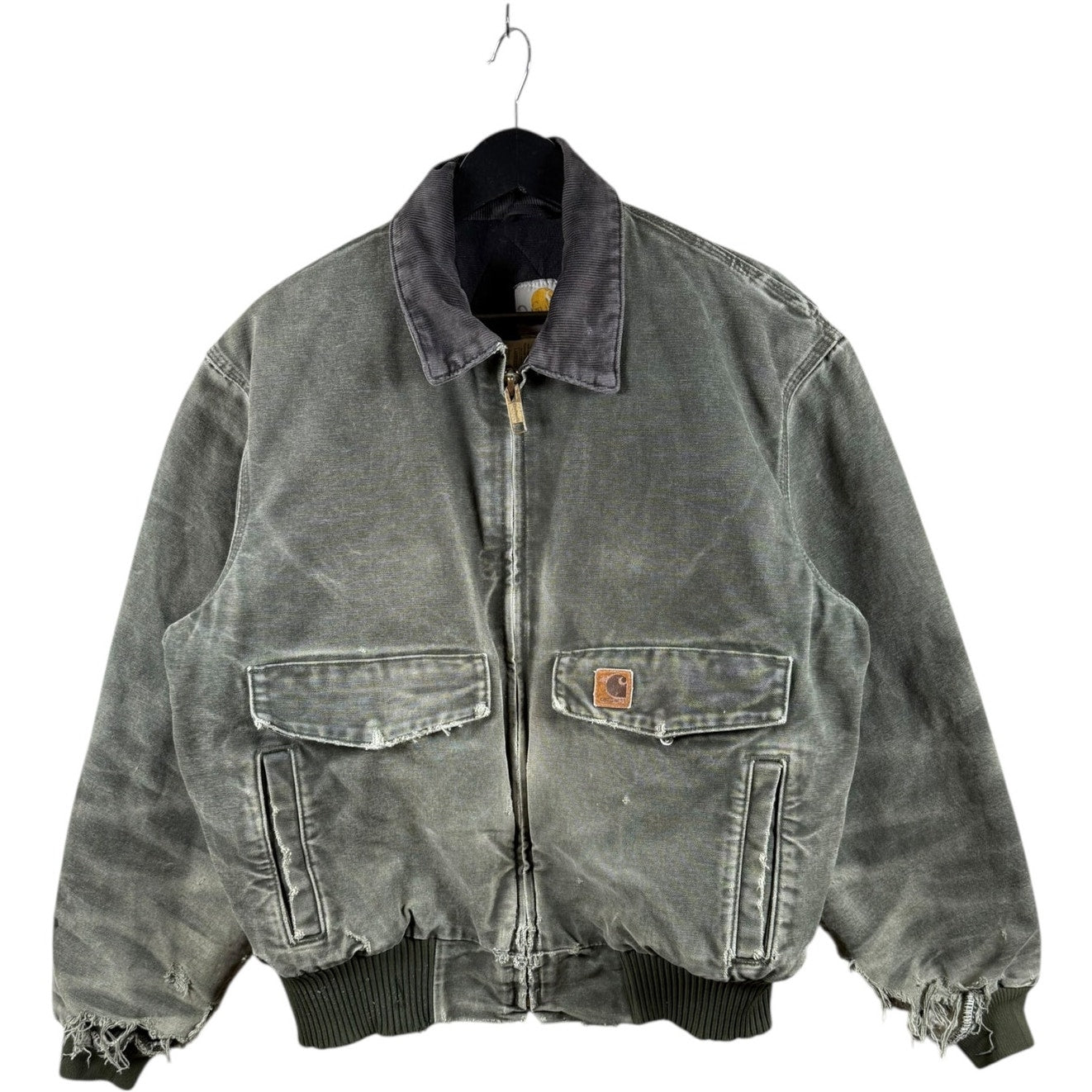 Vintage Carhartt Sandstone Quilted Fleece Lined Bomber Jacket