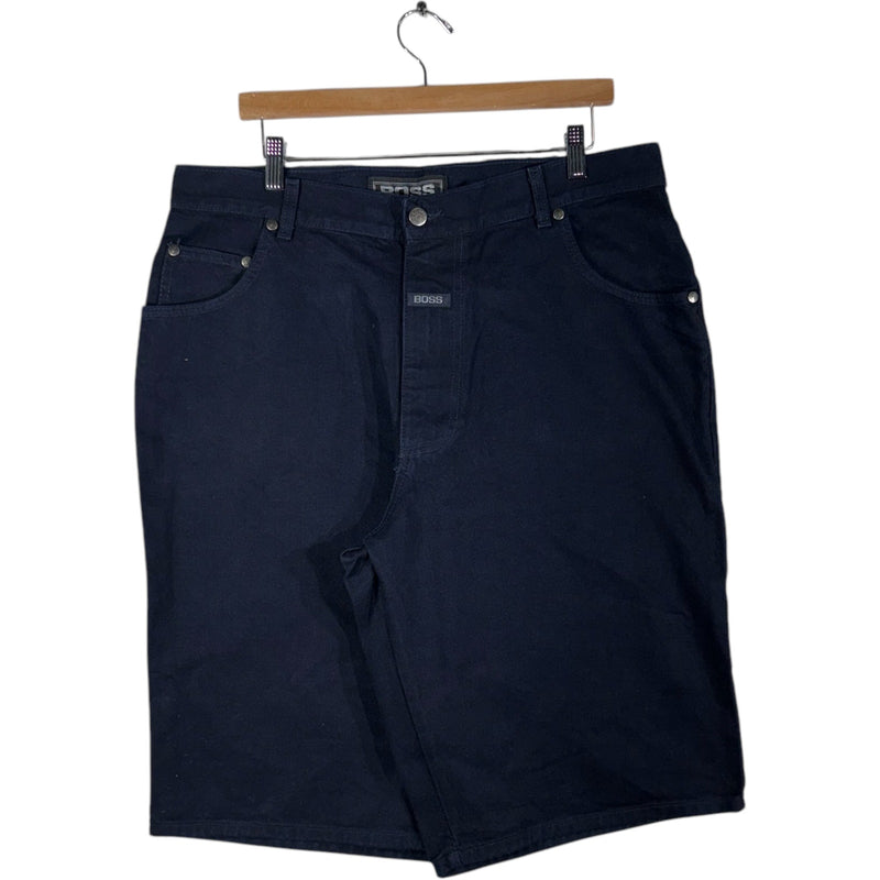 Vintage Boss Embroidered Denim Shorts 38 NWT