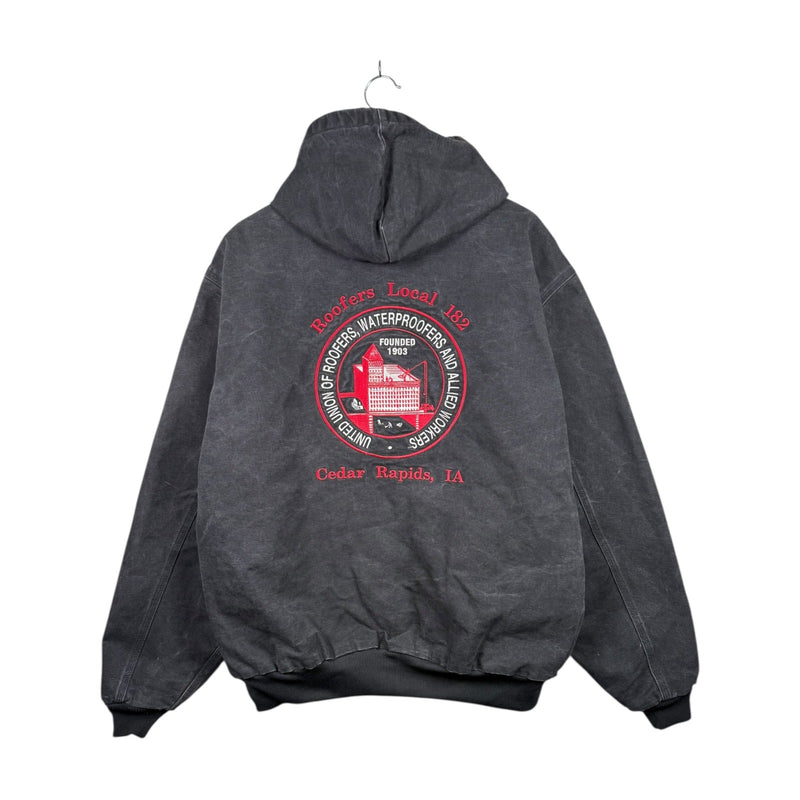 Vintage Carhartt Active Cedar Rapids LA Full Zip Hoodie