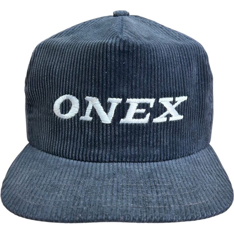 Vintage New Era Onex Spellout Corduroy Snapback Hat