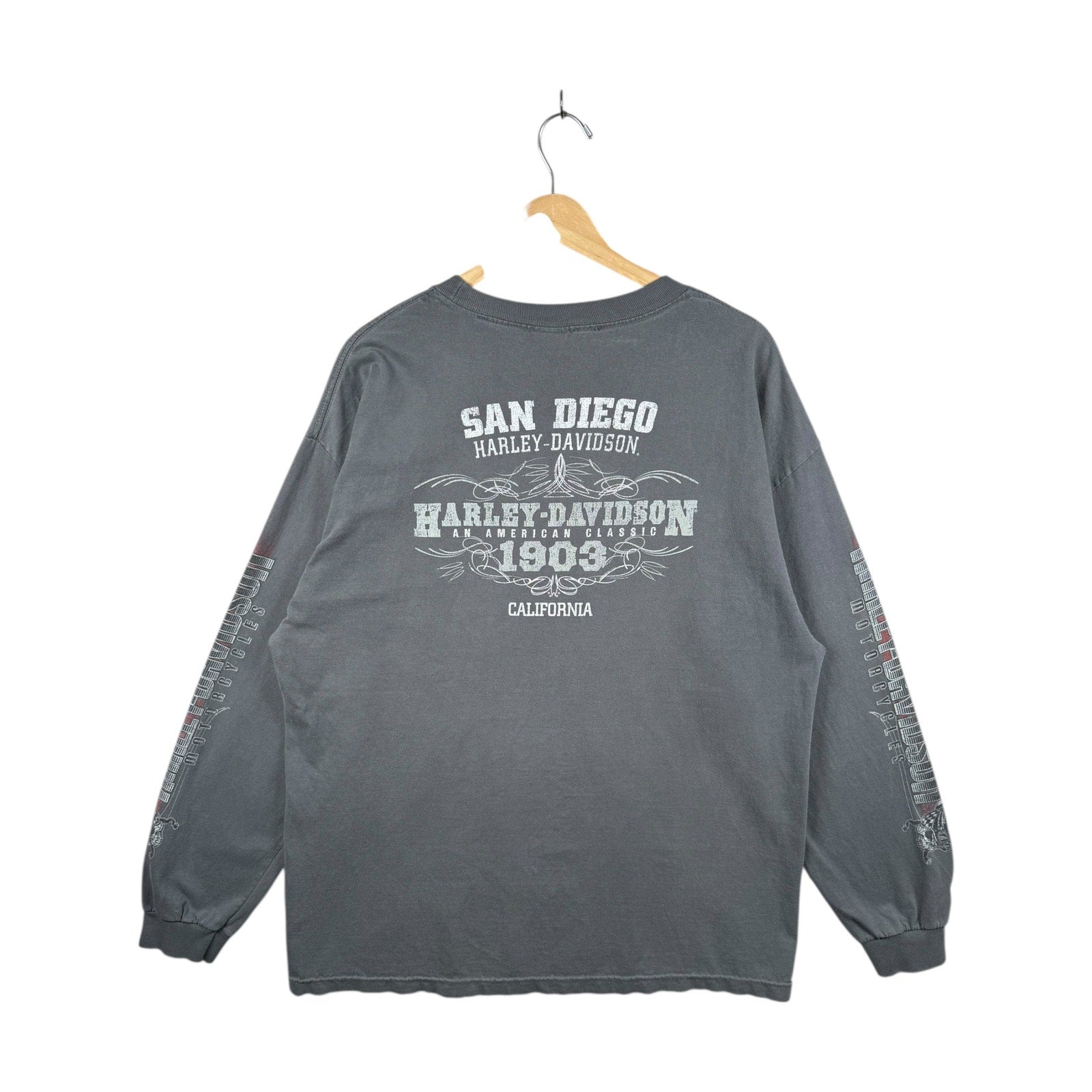 Vintage Harley Davidson San Diego California Long Sleeve T Shirt