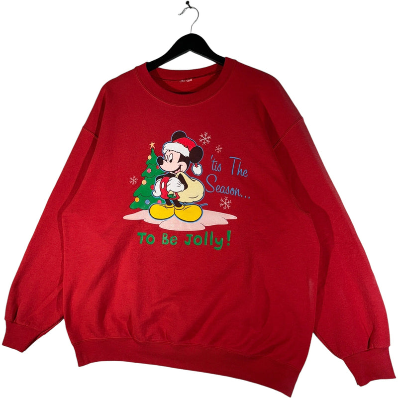 Vintage "Tis The Season To Be Jolly!" Mickey Mouse Crewneck