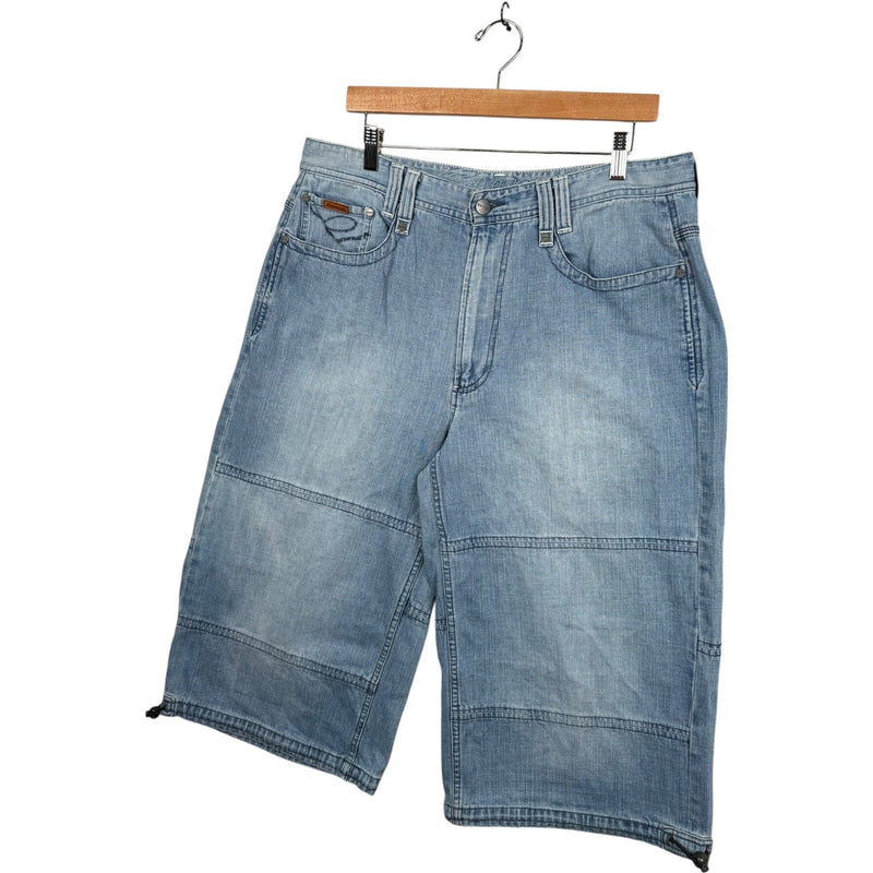 Vintage Straight Mid-Length Regular Jean Denim Shorts 36