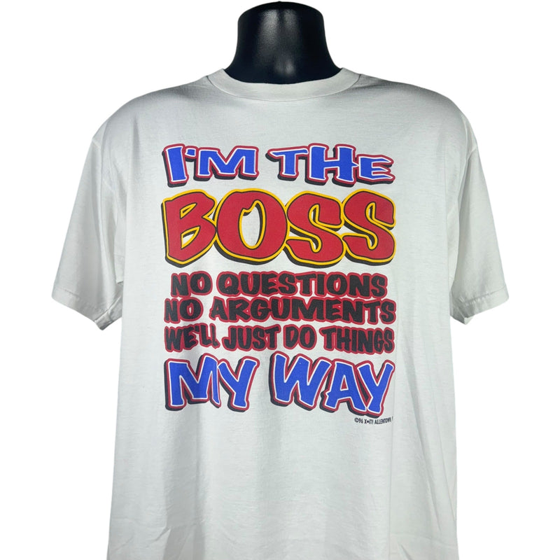 Vintage "I'm The Boss" Phrase Tee