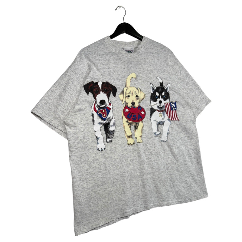 Vintage Patriotic USA Puppies Cute T-Shirt