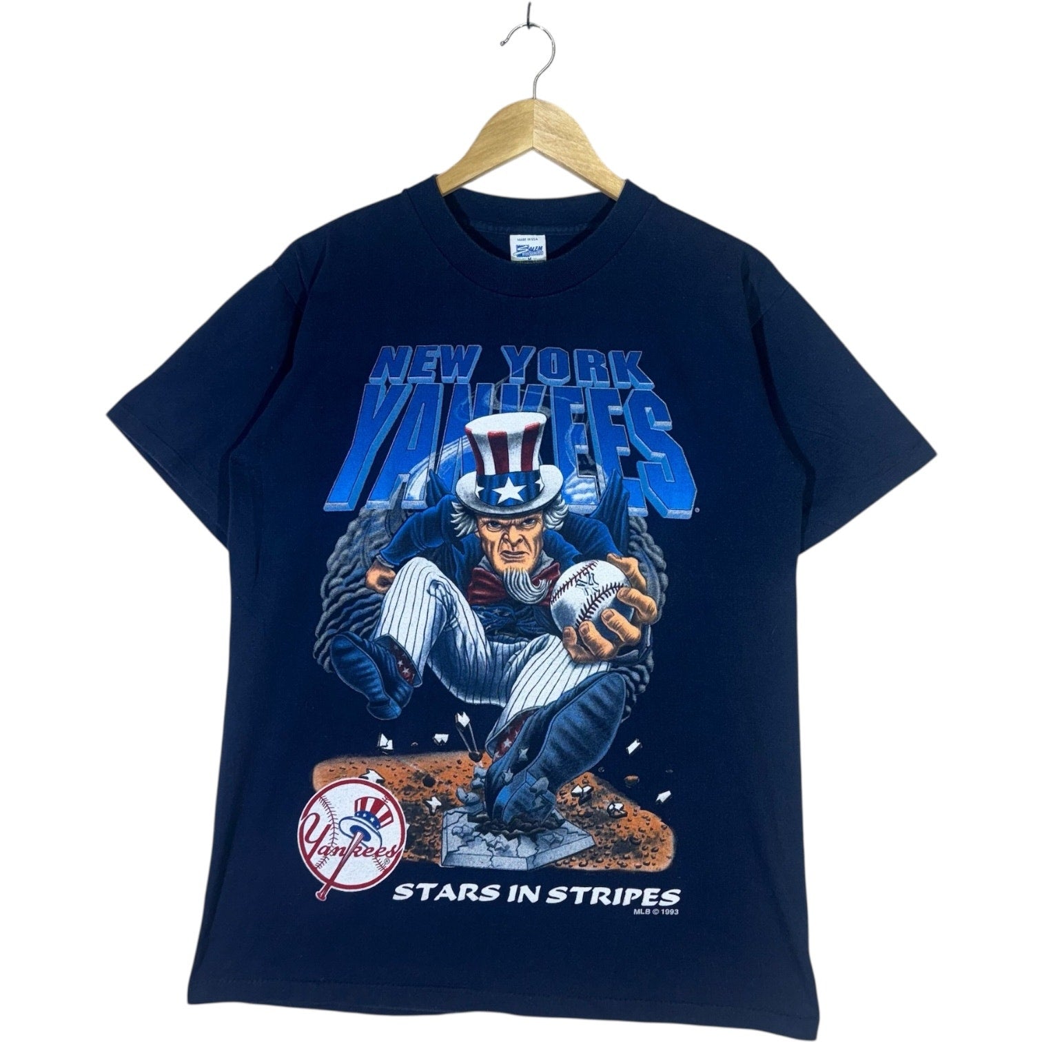 Vintage New York Yankees "Stars And Stripes" Uncle Sam MLB Tee 1993