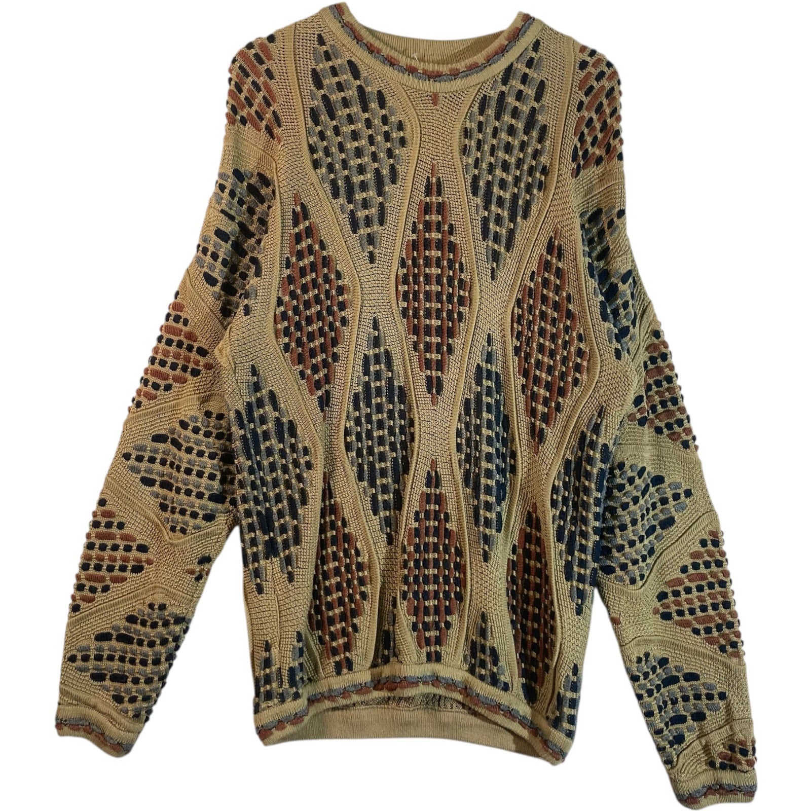 Vintage Coogi 3D Abstract Knit Sweater