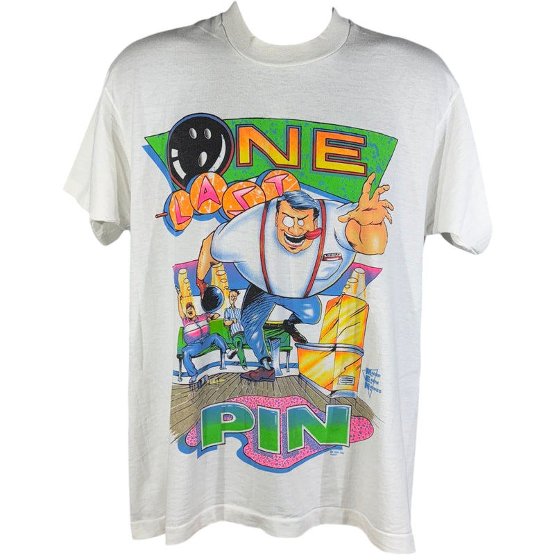 Vintage One Last Pin Bowling Cartoon Art Tee 90s