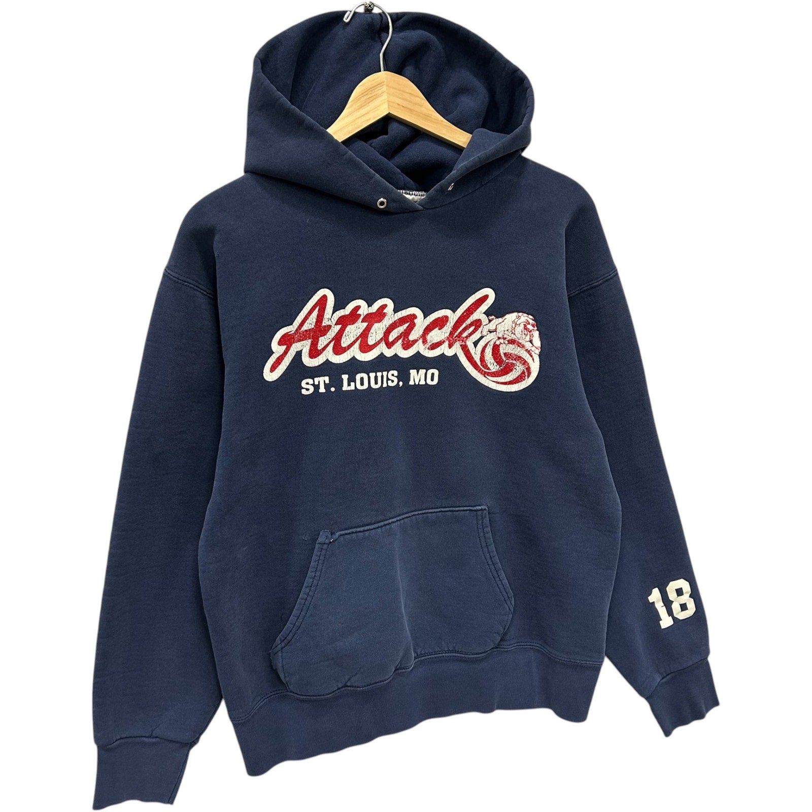 Vintage St. Louis, MO "Attack" Bulldogs Volleyball Hoodie