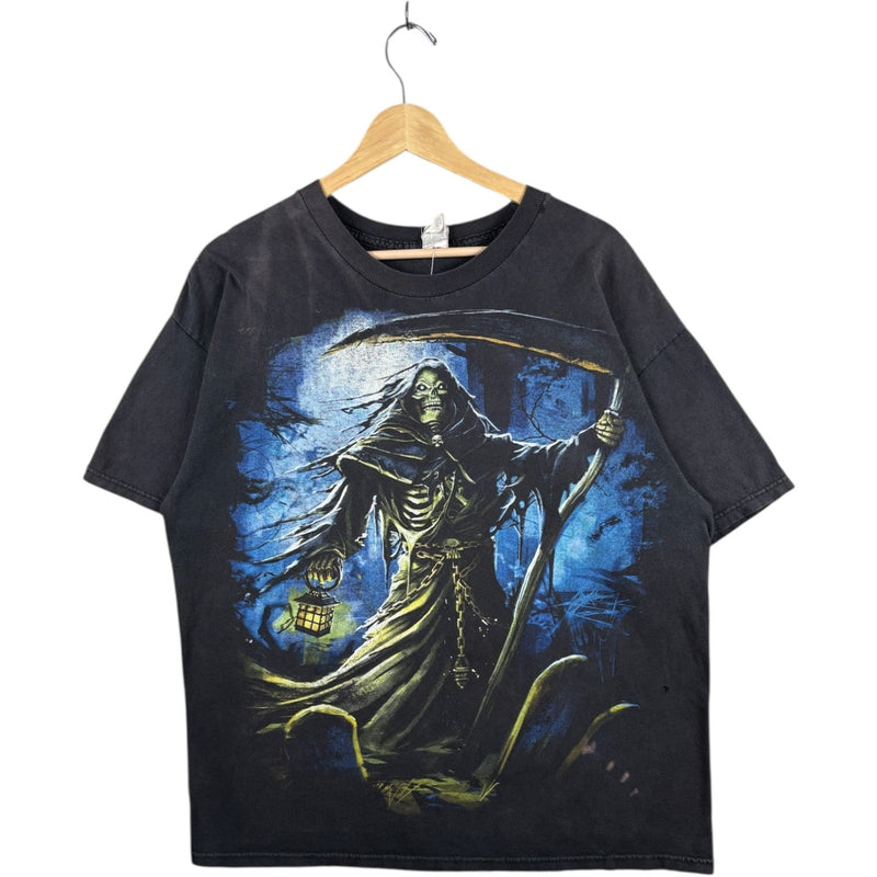 Vintage Grim Reaper Print T-Shirt