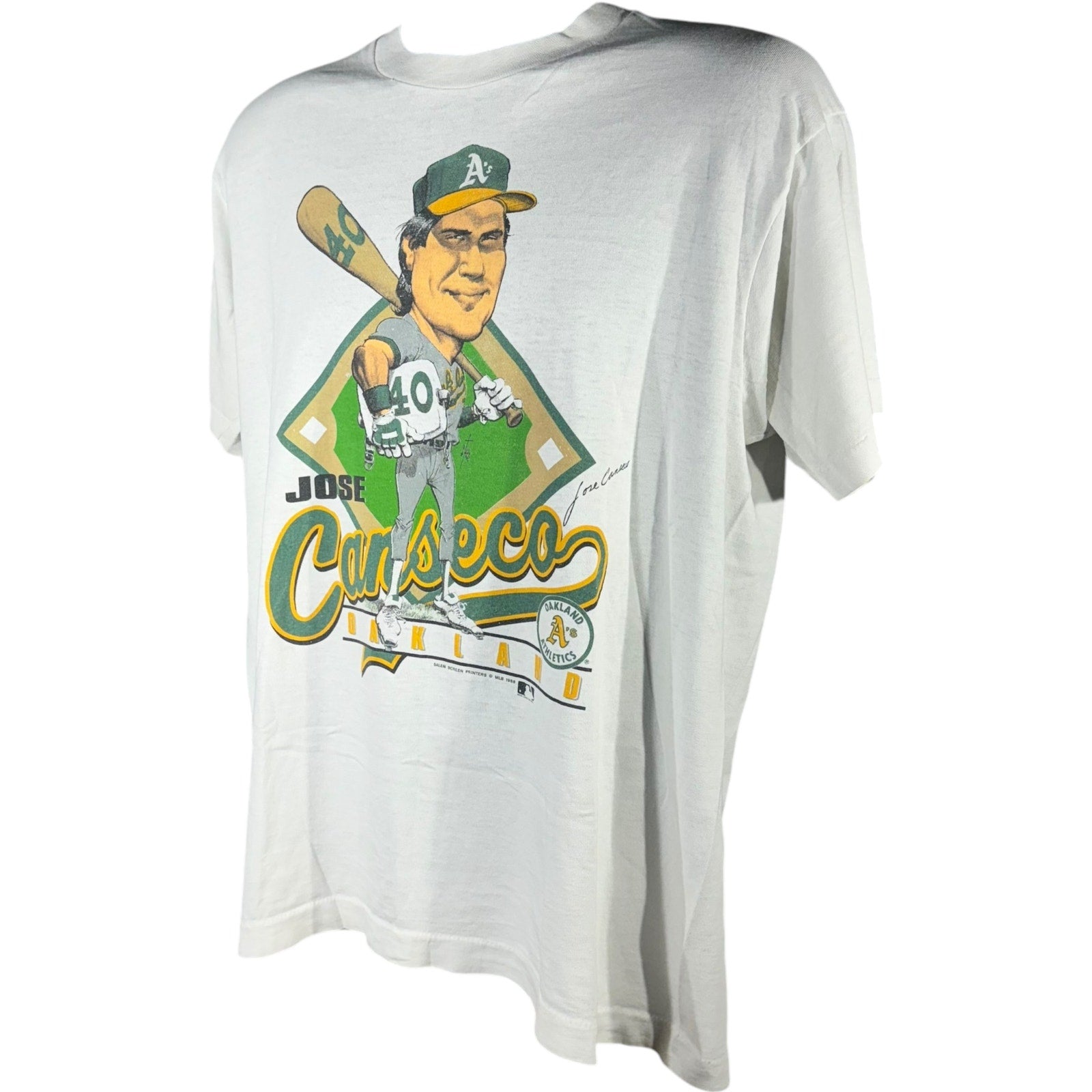 Vintage Oakland Athletics Jose Canseco Caricature Tee 90s