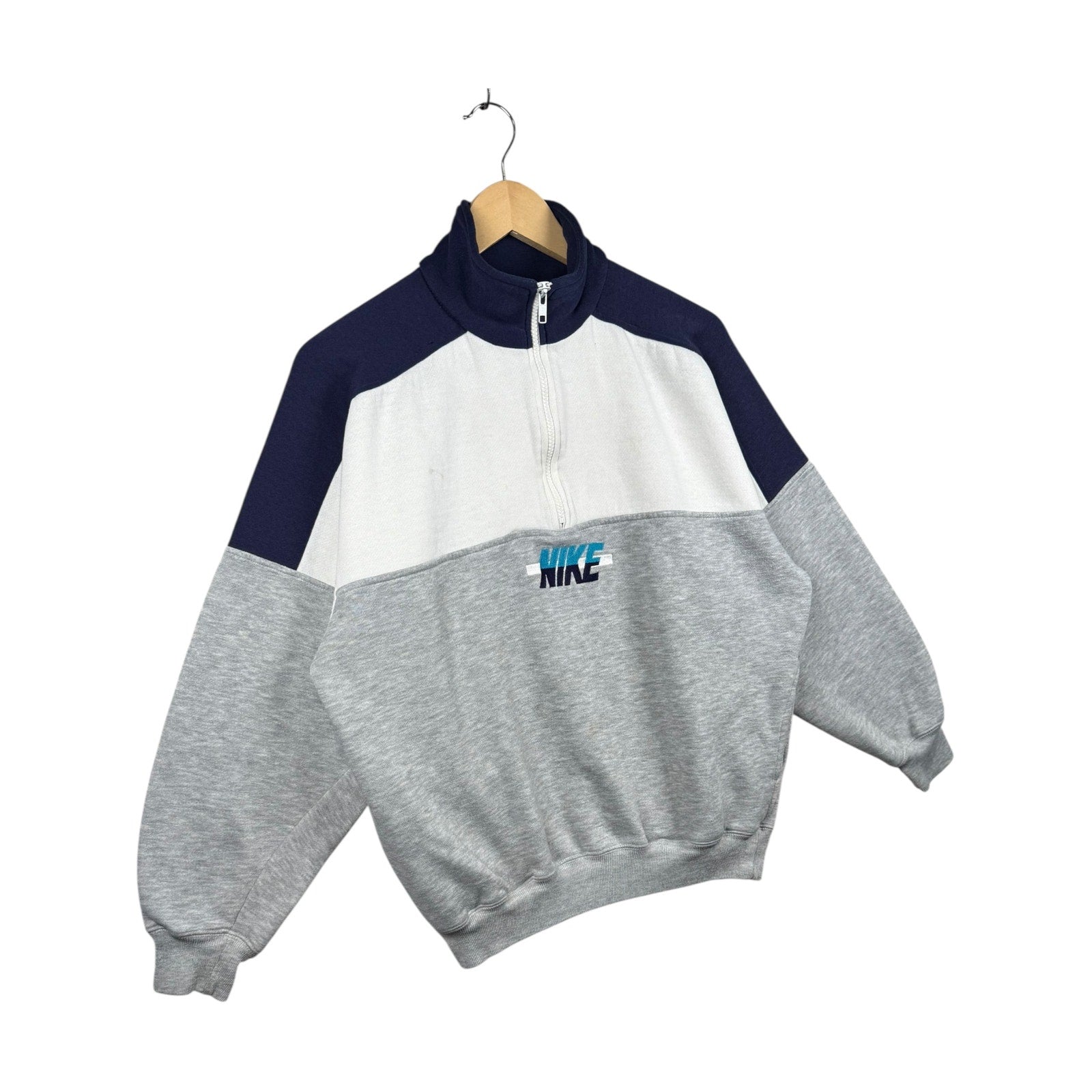 Vintage Nike Quarter Zip Mock Neck Pullover Sweatshirt