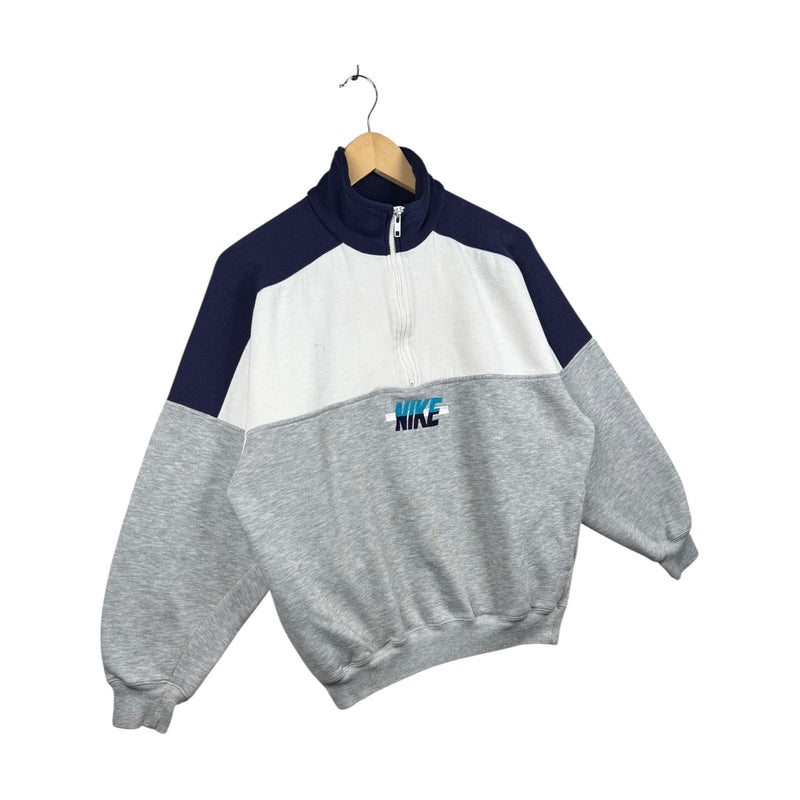 Vintage Nike Quarter Zip Mock Neck Pullover Sweatshirt
