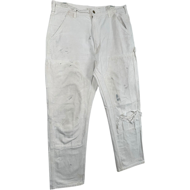 Vintage Carhartt Distressed Double Knee Carpenter Work Pants 34