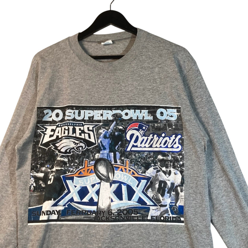 Vintage Eagles x Patriots Super Bowl 2005 Long Sleeve