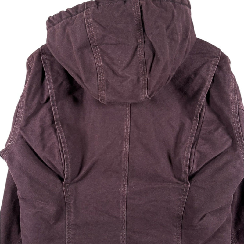 Vintage Carhartt Sherpa Lined Full Zip Hooded Workwear Jacket