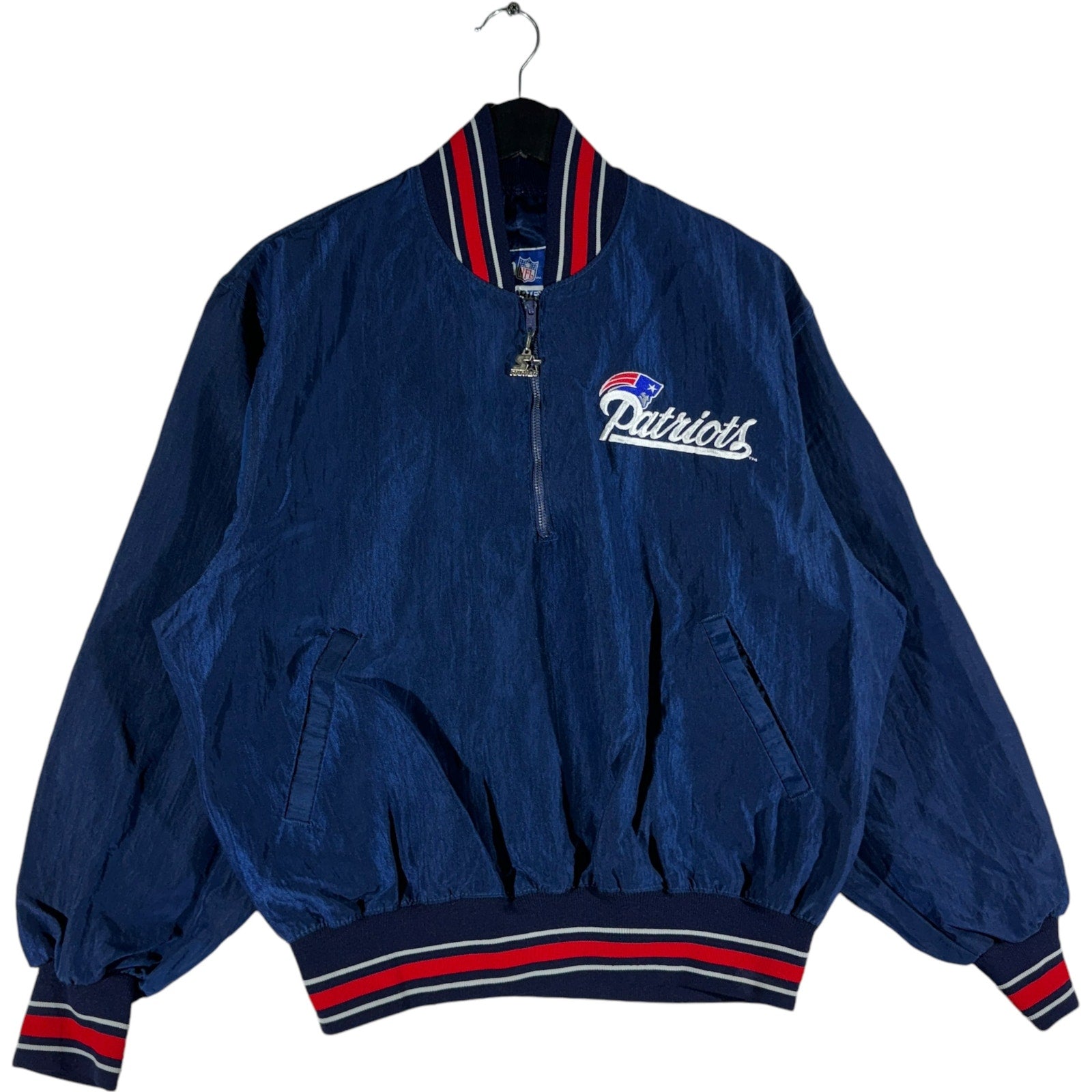 Vintage Starter New England Patriots 1/4 Zip Windbreaker 90s