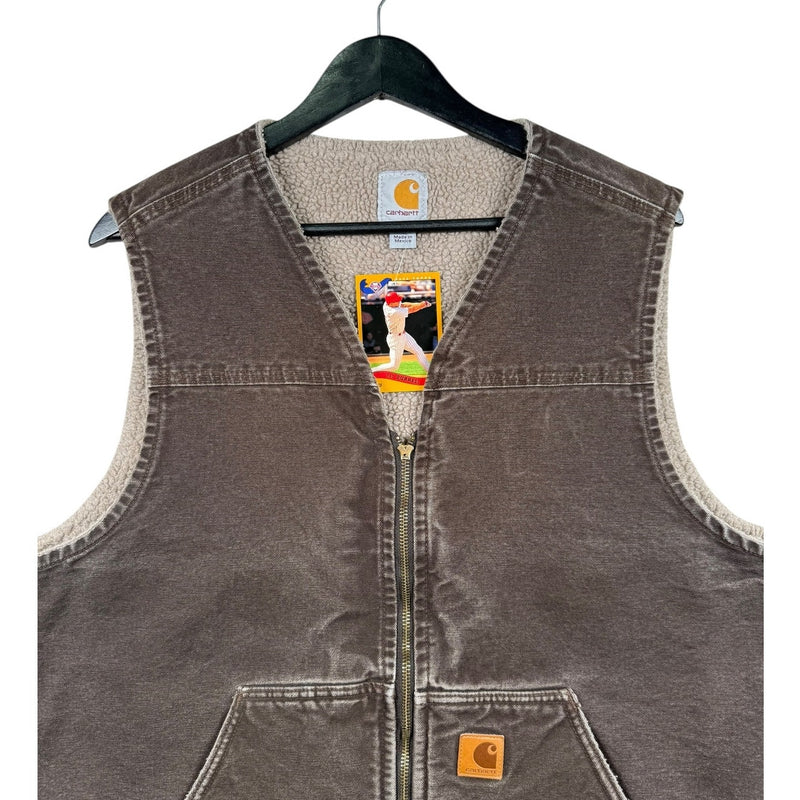 Vintage Carhartt Sherpa Lined Canvas Workwear Vest