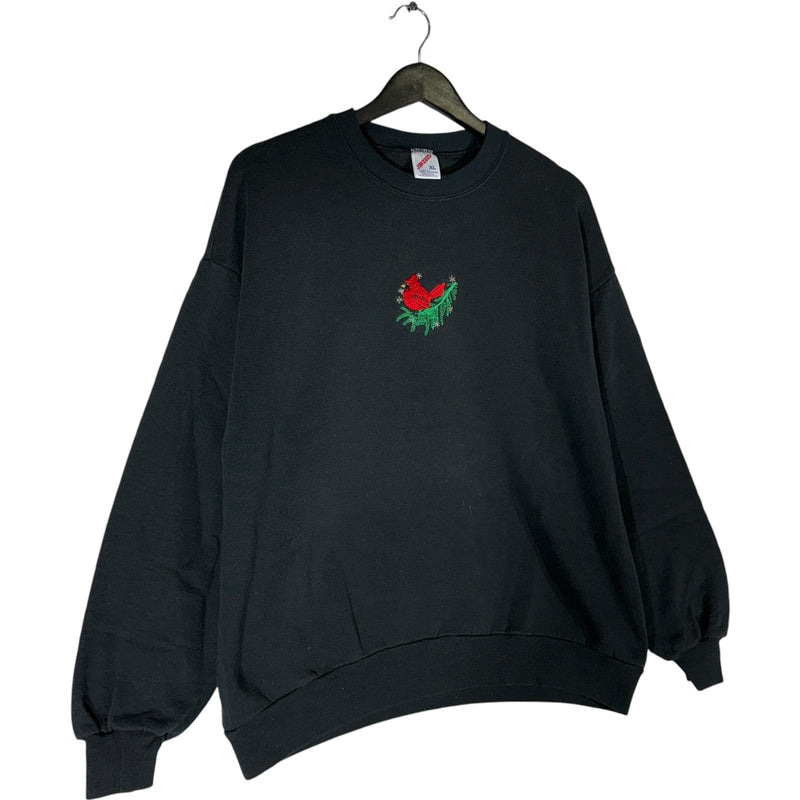 Vintage Embroidered Cardinal Crewneck