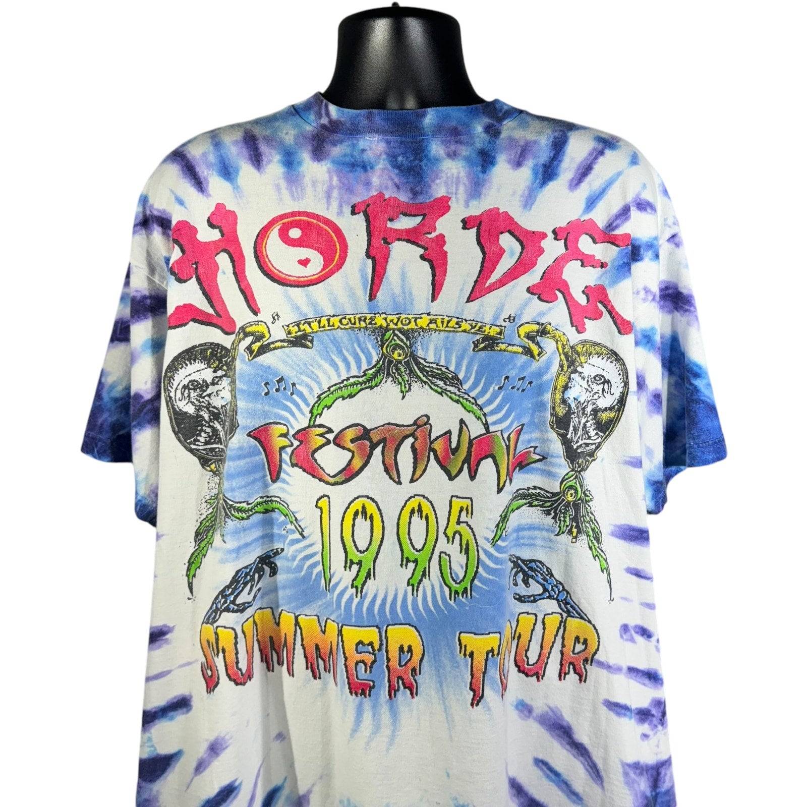 Vintage Horde Festival Summer Tour Tie-Dye Tee 1995