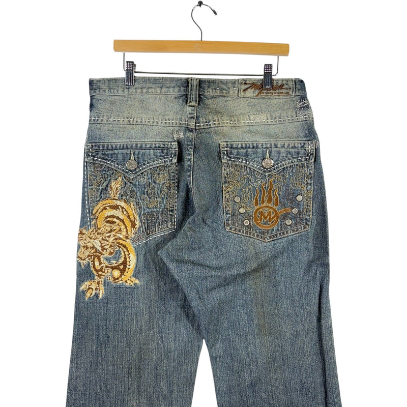 Y2K Miskeen Originals Straight Leg Denim Jeans 38