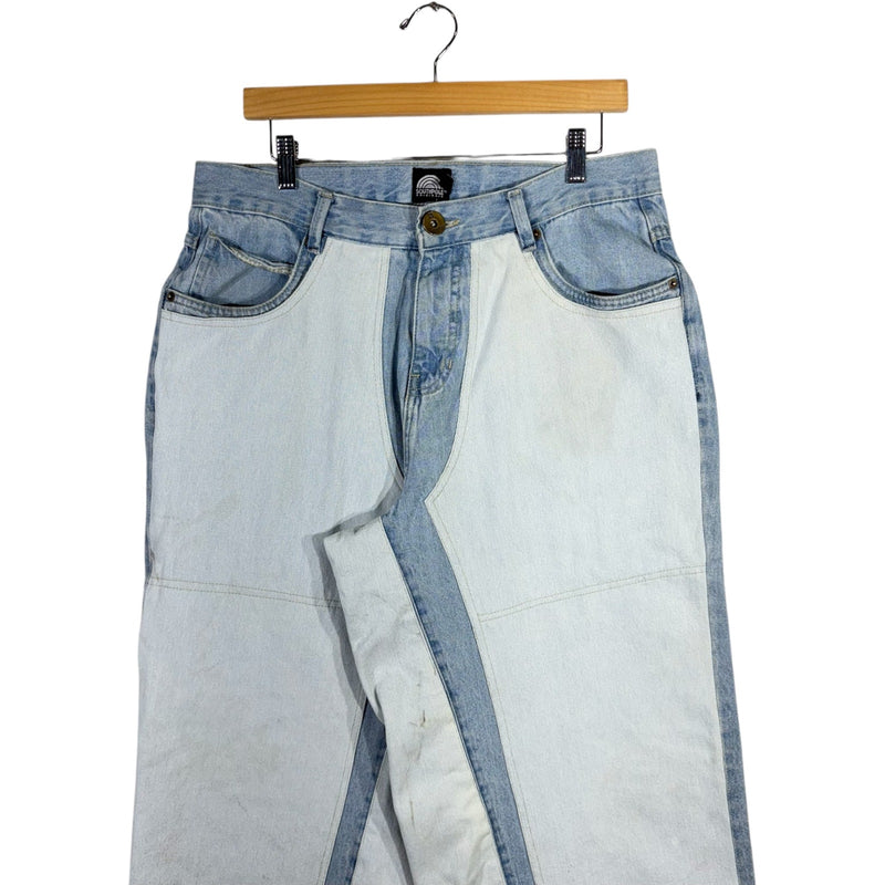 Vintage Cut & Sew Southpole Wide Leg Denim Jeans 34 x 32
