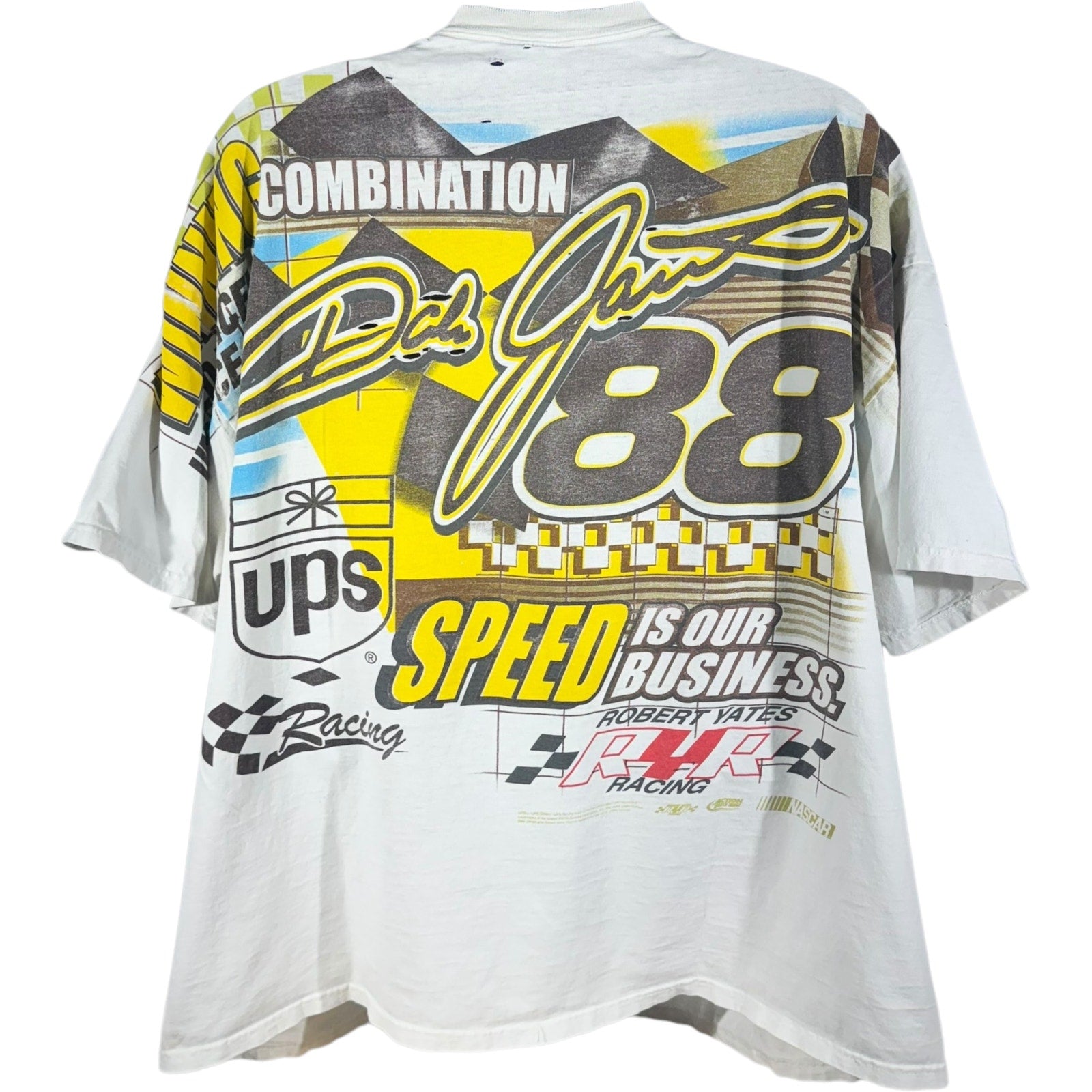 Vintage Dale Jarrett #88 "Special Delivery" AOP NASCAR Tee