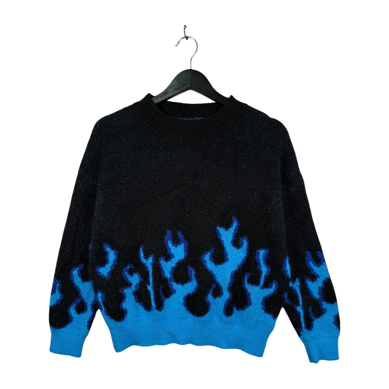 Vintage Fire Flame Graphic Sweater