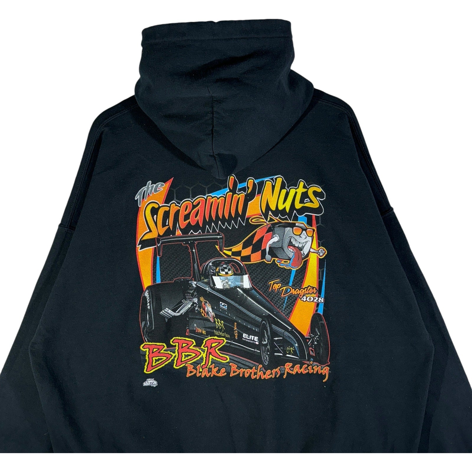 Vintage BBR The Screamin Nuts Drag Racing Hoodie